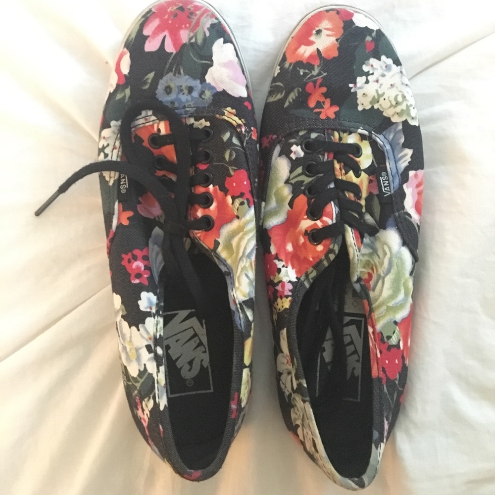 vans authentic floral shoes
